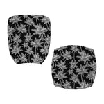 Black And White Coconut Tree Print Office Chair Cover