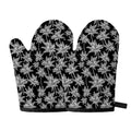 Black And White Coconut Tree Print Oven Mitts