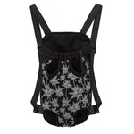 Black And White Coconut Tree Print Pet Carrier Backpack