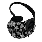 Black And White Coconut Tree Print Pet Sling Carrier