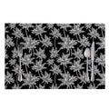 Black And White Coconut Tree Print Placemat