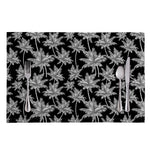 Black And White Coconut Tree Print Placemat