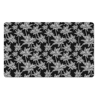 Black And White Coconut Tree Print Polyester Doormat