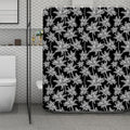 Black And White Coconut Tree Print Polyester Shower Curtain