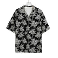Black And White Coconut Tree Print Rayon Hawaiian Shirt