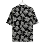Black And White Coconut Tree Print Rayon Hawaiian Shirt