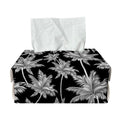 Black And White Coconut Tree Print Rectangle Tissue Box Cover