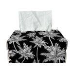 Black And White Coconut Tree Print Rectangle Tissue Box Cover