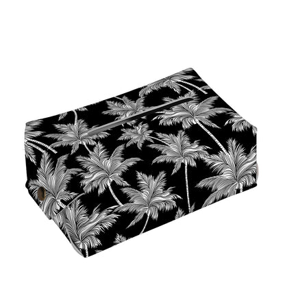 Black And White Coconut Tree Print Rectangle Tissue Box Cover