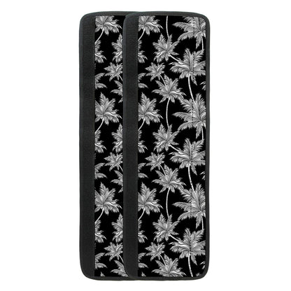 Black And White Coconut Tree Print Refrigerator Handle Covers