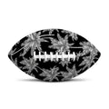 Black And White Coconut Tree Print Rugby Ball