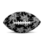 Black And White Coconut Tree Print Rugby Ball