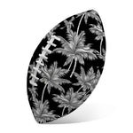 Black And White Coconut Tree Print Rugby Ball