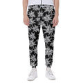 Black And White Coconut Tree Print Joggers