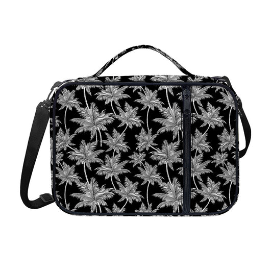 Black And White Coconut Tree Print Shoulder Strap Bible Bag