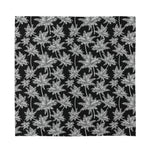 Black And White Coconut Tree Print Silk Bandana