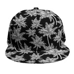 Black And White Coconut Tree Print Snapback Cap