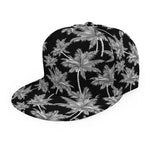 Black And White Coconut Tree Print Snapback Cap
