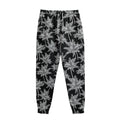 Black And White Coconut Tree Print Sweatpants