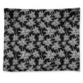Black And White Coconut Tree Print Tapestry