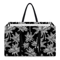 Black And White Coconut Tree Print Utility Tote Bag