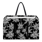 Black And White Coconut Tree Print Utility Tote Bag