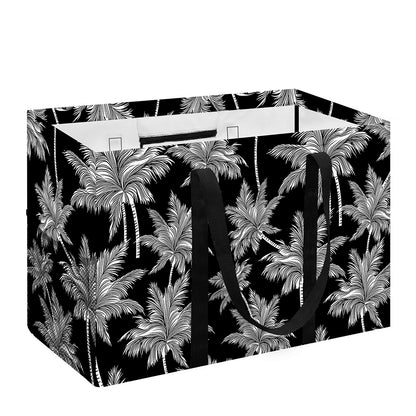 Black And White Coconut Tree Print Utility Tote Bag