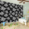 Black And White Coconut Tree Print Wall Sticker