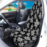 Black And White Coconut Tree Print Waterproof Car Seat Cover