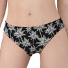 Black And White Coconut Tree Print Women's Panties