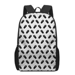 Black And White Coffin Pattern Print 17 Inch Backpack