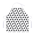 Black And White Coffin Pattern Print Adjustable Apron