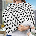 Black And White Coffin Pattern Print Baby Seat Cover