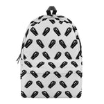 Black And White Coffin Pattern Print Backpack