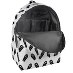 Black And White Coffin Pattern Print Backpack