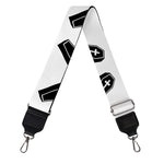 Black And White Coffin Pattern Print Bag Strap