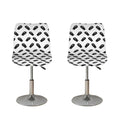 Black And White Coffin Pattern Print Bar Stool Covers