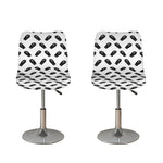 Black And White Coffin Pattern Print Bar Stool Covers