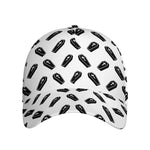 Black And White Coffin Pattern Print Baseball Cap