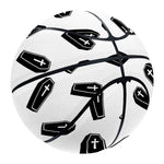 Black And White Coffin Pattern Print Basketball