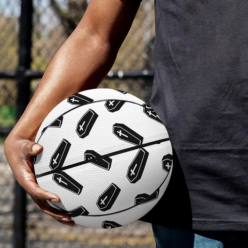 Black And White Coffin Pattern Print Basketball