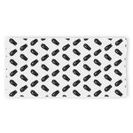 Black And White Coffin Pattern Print Beach Towel