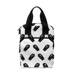 Black And White Coffin Pattern Print Bible Tote Bag