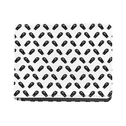 Black And White Coffin Pattern Print Bifold Wallet
