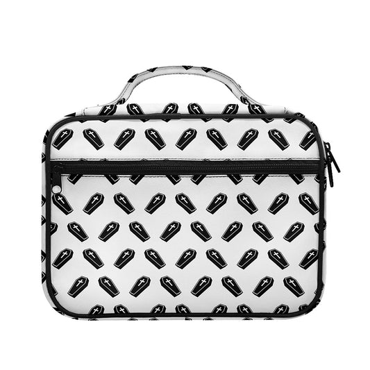 Black And White Coffin Pattern Print Briefcase Bible Bag