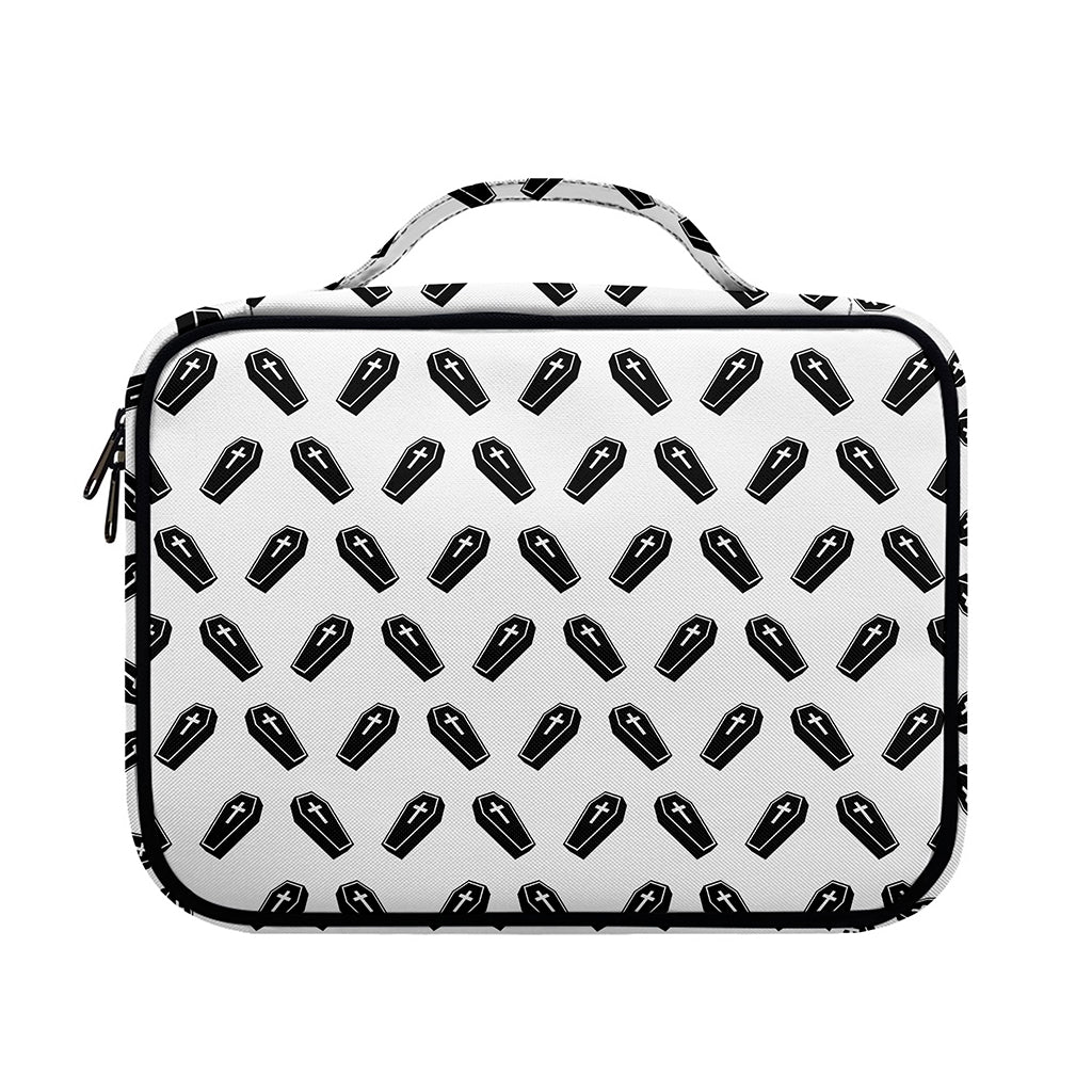 Black And White Coffin Pattern Print Briefcase Bible Bag