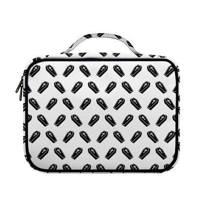 Black And White Coffin Pattern Print Briefcase Bible Bag