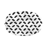 Black And White Coffin Pattern Print Car Side Mirror Covers