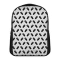 Black And White Coffin Pattern Print Casual Backpack