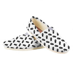 Black And White Coffin Pattern Print Casual Shoes